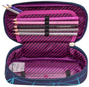 etui Stripes junior 22 x 10 cm polyester paars