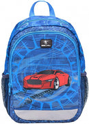 rugzak auto 33 x 13 cm polyester 12 liter blauw/rood