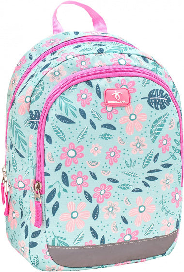 rugzak Flower Mix junior 12 liter polyester blauw/roze