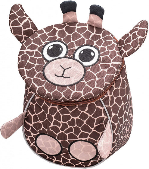 rugzak giraffe junior 25 x 18 cm polyester 4 liter bruin