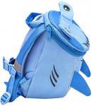 rugzak haai junior 25 x 18 cm polyester 4 liter blauw