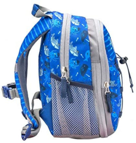 rugzak haai 6,5 liter polyester blauw