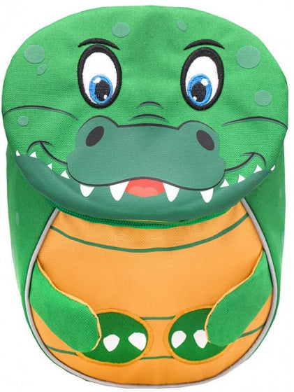 rugzak krokodil 25 x 18 cm 4 liter polyester groen