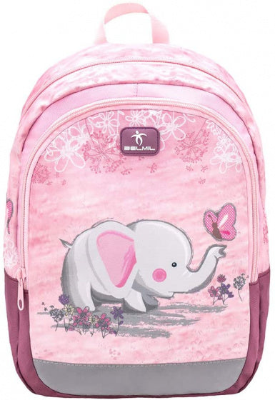 rugzak met olifant 33 x 13 cm polyester 12 liter roze