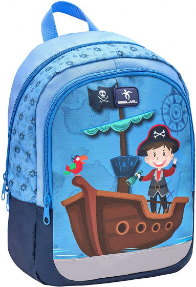 rugzak met piraat 33 x 13 cm polyester 12 liter blauw