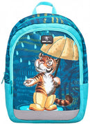 rugzak met tijger 33 x 13 cm polyester 12 liter blauw