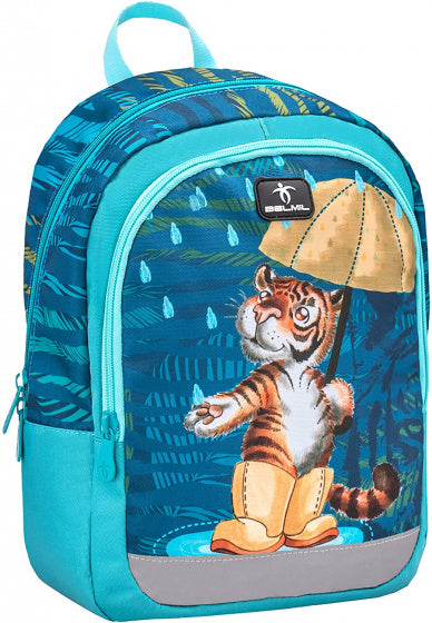 rugzak met tijger 33 x 13 cm polyester 12 liter blauw