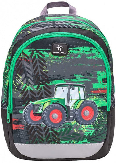 rugzak met tractor junior 12 liter polyester zwart