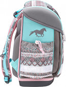 rugzak paard junior 19 liter polyester grijs/blauw