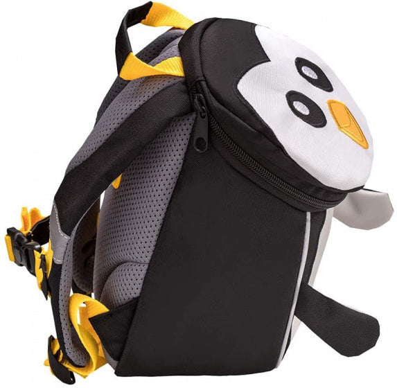 rugzak pinguïn 25 x 18 cm polyester 4 liter zwart/wit