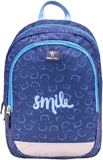 rugzak Smile junior 12 liter 23 x 33 cm polyester blauw