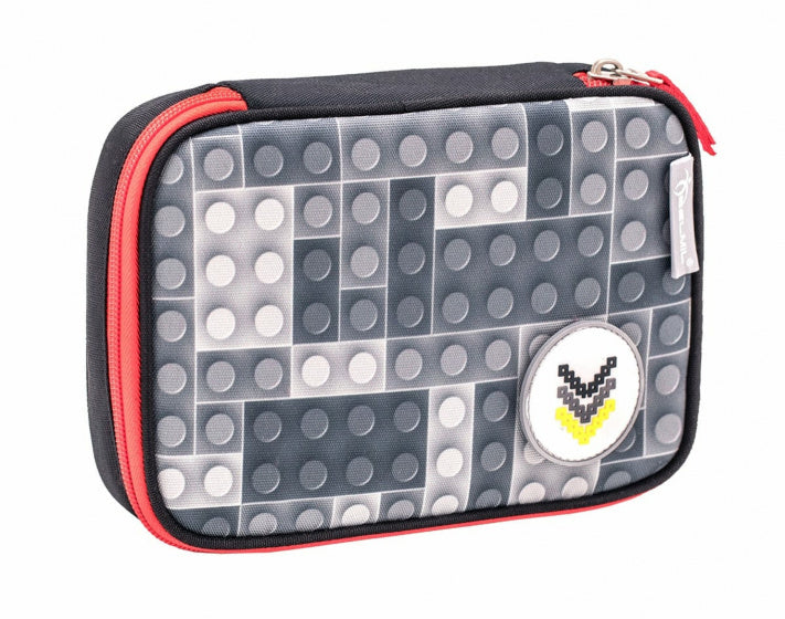 rugzakset Bricks Grey junior 20 L polyester grijs 4-delig