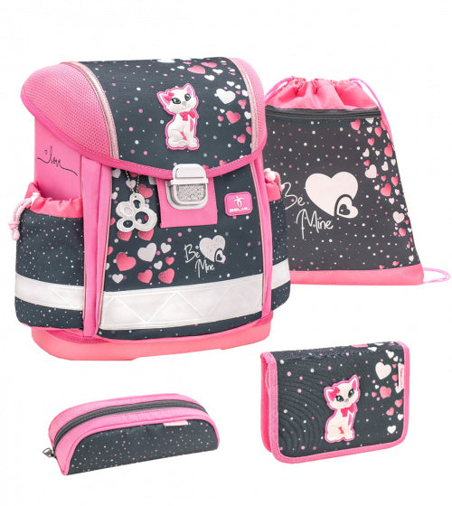 rugzakset Caty be Mine 19 liter polyester roze 4-delig