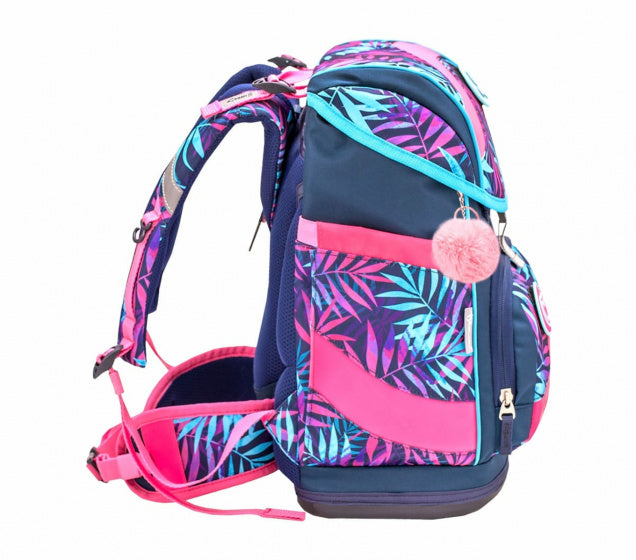 rugzakset Colorful Tropical 20 L polyester paars 4-delig