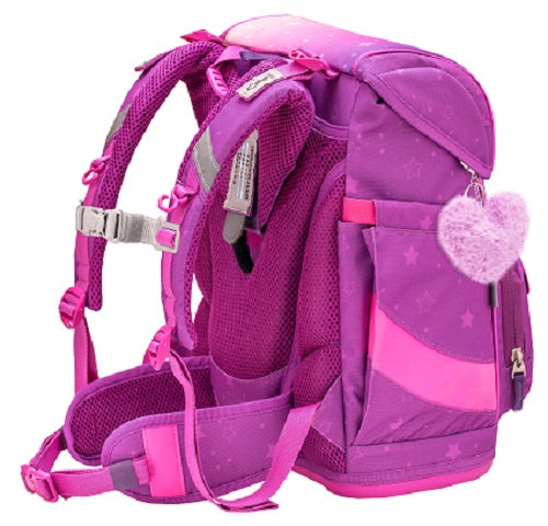 rugzakset Ombre meisjes 20 liter polyester roze 4-delig