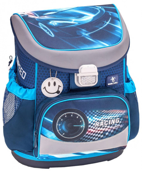 rugzakset racer jongens 17 liter polyester blauw 4-delig