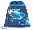 rugzakset racer jongens 17 liter polyester blauw 4-delig
