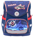 rugzakset Shark junior 19 liter polyester blauw 4-delig