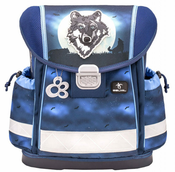 rugzakset Wolf Moon 19 liter polyester blauw 4-delig