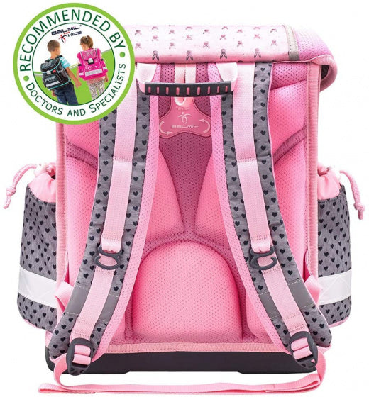 schoolspullenset konijn 19 liter polyester zalmroze
