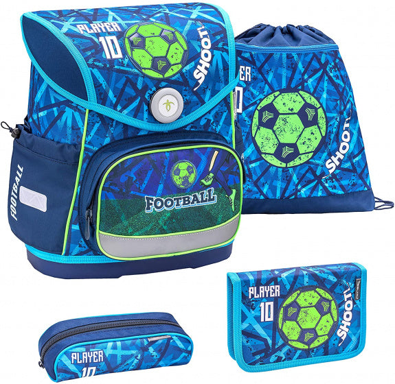 schoolspullenset voetballen 19 liter polyester blauw