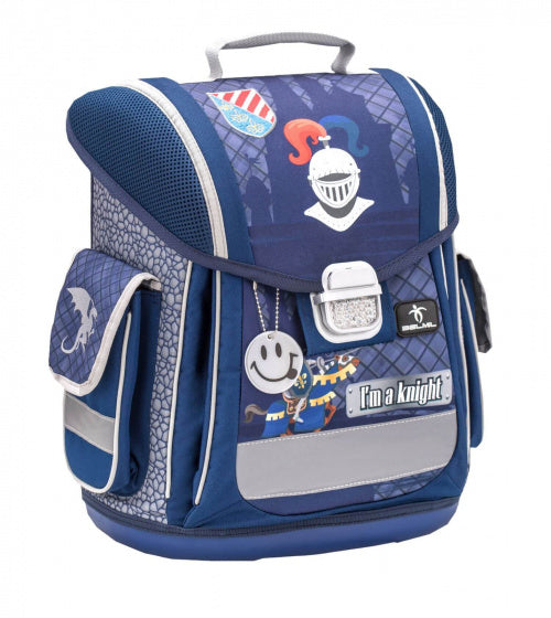 schooltas Knight jongens 32 x 21 x 38 cm blauw