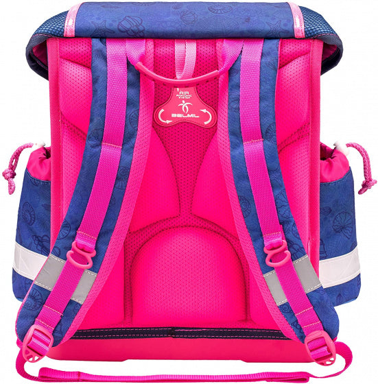 schooltas Mermaid meisjes 32 x 19 x 36 cm blauw/roze