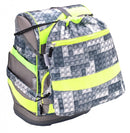 rugzakset Bricks jongens polyester grijs/geel 4-delig