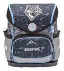 schoolset wolf 37 cm polyester grijs 4-delig