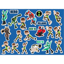 kleurboek Ben 10 jongens 33 cm papier blauw 3-delig