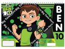kleurboek Ben 10 jongens 33 cm papier groen 3-delig