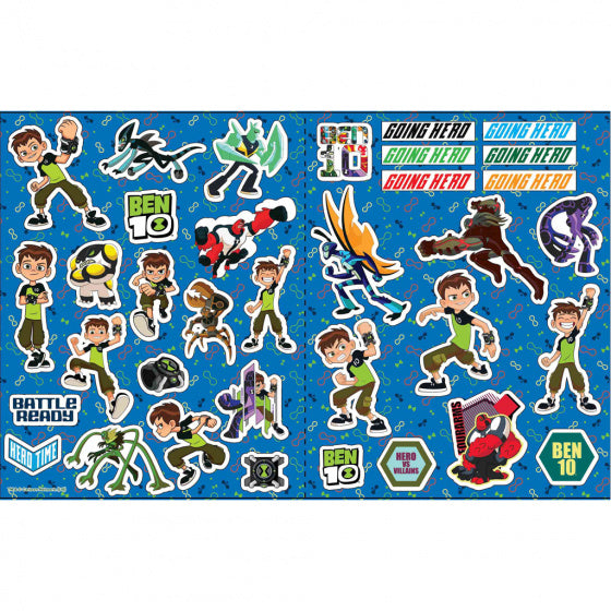 kleurboek Ben 10 papier 25 cm blauw/groen 8-delig