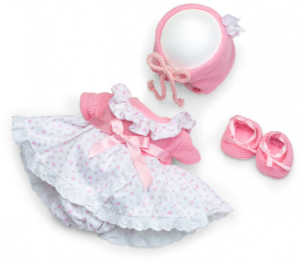 poppenkleding jurk meisjes 38 cm polyester roze