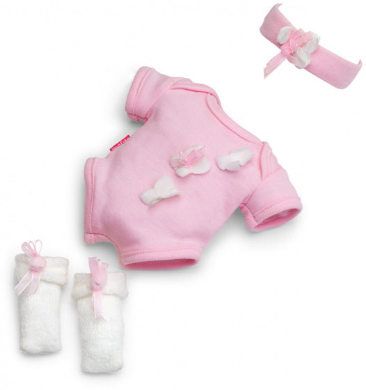 poppenkleding pyjama meisjes 38 cm PE roze