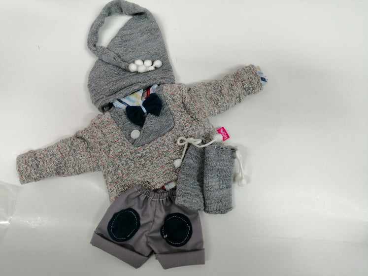 kleertjes babypop Laura junior wol grijs