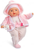 babypop Lloroncete 28 cm meisjes roze/wit