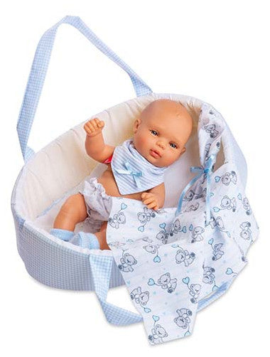 babypop met accessoires Smile junior blauw 7-delig