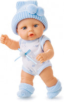 babypop Mini Baby 20 cm meisjes blauw
