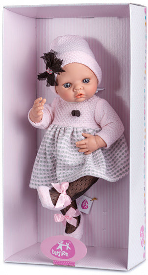 babypop Newborn Special meisjes 45 cm roze/grijs