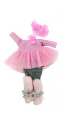 babypoppenkleding Irene meisjes 22 cm roze 6-delig