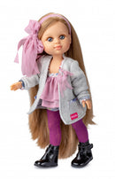 babypoppenkleding junior polyester grijs/roze 4-delig