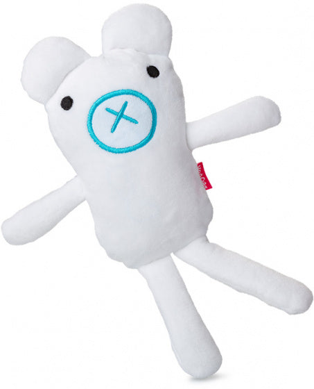 knuffelpop junior 24 cm pluche wit