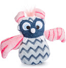 knuffelpop junior pluche 24 cm roze/grijs/blauw