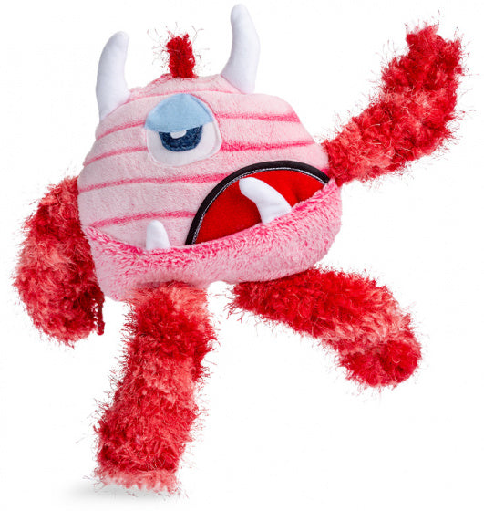 knuffelpop junior pluche 24 cm roze/rood