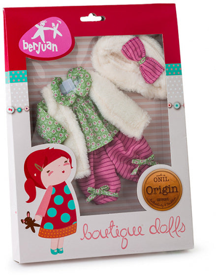 pop-accesoireset meisjes 30 cm textiel groen/roze/wit