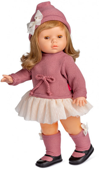 pop Colette meisjes 45 cm vinyl/textiel roze/wit