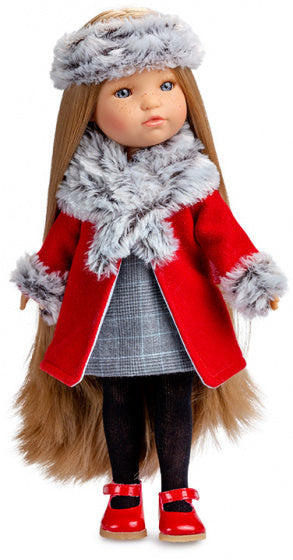 pop Fashion 35 cm vinyl/textiel rood/grijs