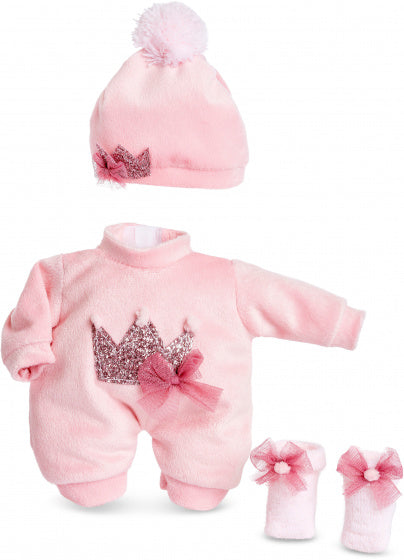poppenboxpakje Baby Shoes 28 cm lichtroze 3-delig