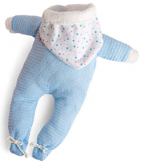 poppenboxpakje meisjes 35 cm textiel lichtblauw
