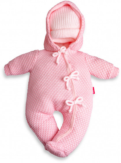 poppenboxpakje New Born 45 cm textiel roze 2-delig